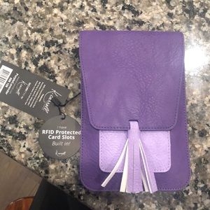 K. Carroll Handbag builtin card slots/strap